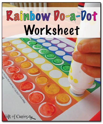 Rainbow Do A Dot Worksheet Free Printable Do A Dot Dot Worksheets