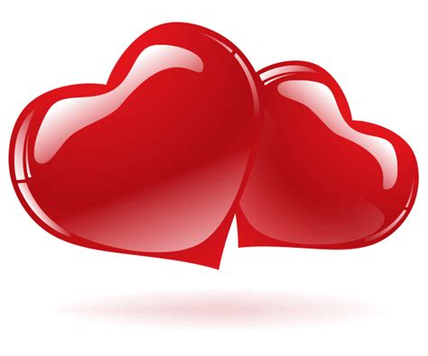 Glossy Red Hearts Symbols And Emoticons