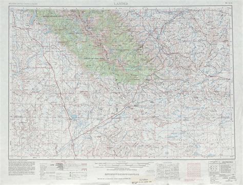 lander topographic map wy usgs topo  scale