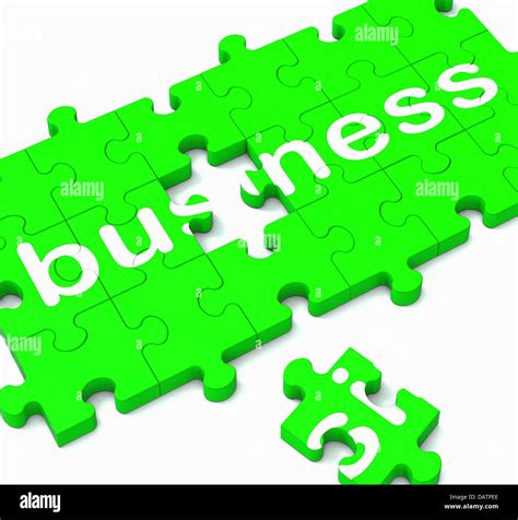 Business Puzzle Showing Commercial Transactions Stock Photo Alamy