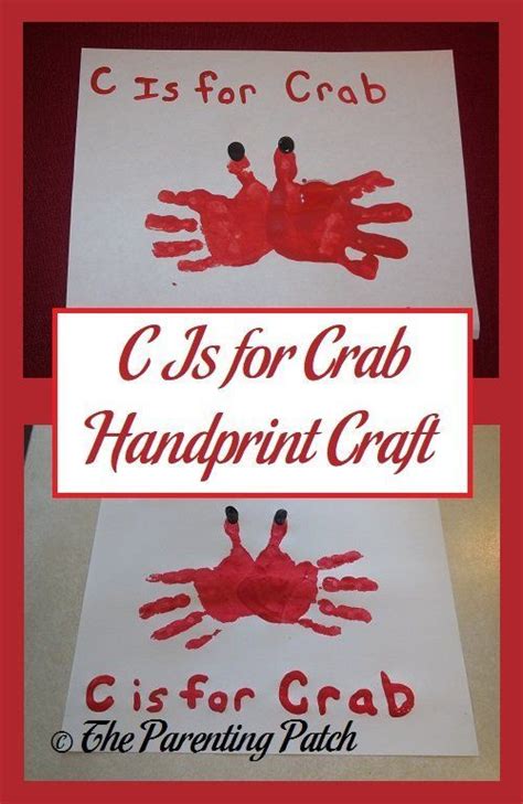 C Is For Crab Handprint Craft Letter A Crafts Handprint Crafts