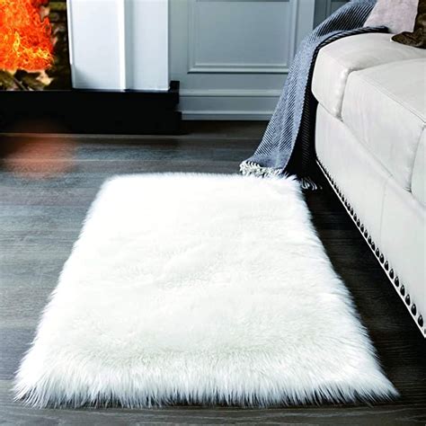 Super Soft White Fluffy Rug Faux Fur Area Rug Fur Rugs For