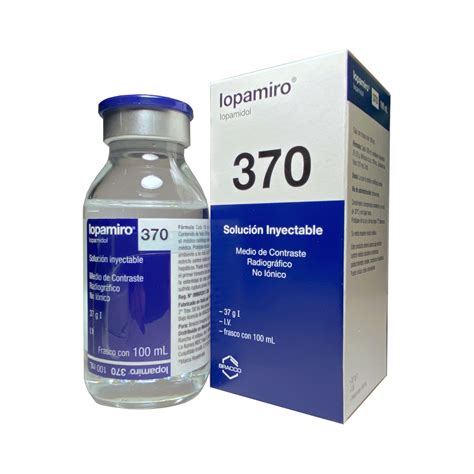 Medio De Contraste Hidrosoluble No Ionico Iopamiro 370 Mg 100 Ml