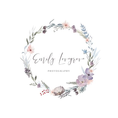 Watercolor Flower Logo Premade Photography Logo And Etsy