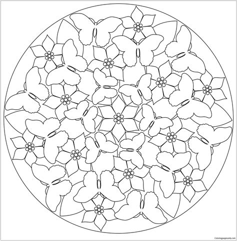 Spring Mandala 3 Coloring Pages - Mandala Coloring Pages - Coloring