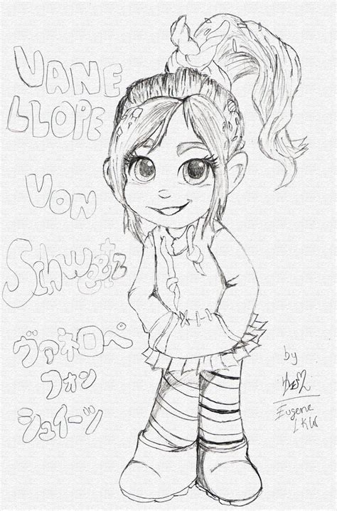 Click on the extension icon to play vanellope coloring book game on google chrome. Vanellope Von Schweetz Drawing at GetDrawings | Free download