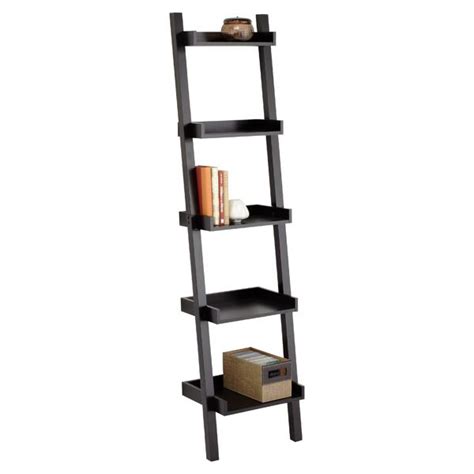 It's made from engineered wood, and it has a neutral finish that goes with everything. Java Linea Narrow Leaning Bookcase / The Container Store ...