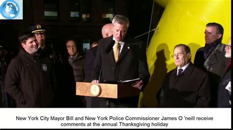 New York City Mayor Bill De Blasio And Nypd Board Commissioner James