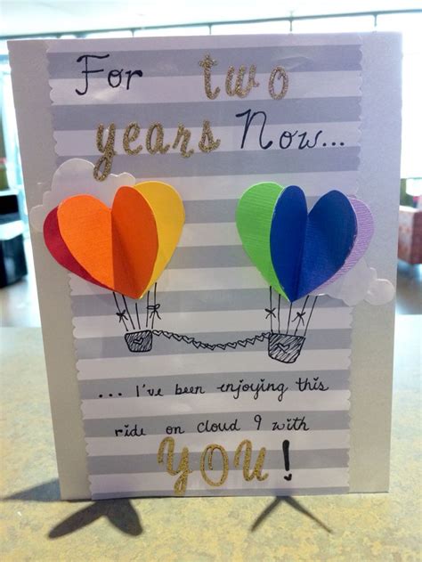 As a bonus, these gifts are all handmade by independent artists on etsy! Two Year anniversary "Heart Air Balloon" card ...