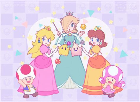 Peach Rosalina Daisy And Toadette And Toad R Nintendowaifus