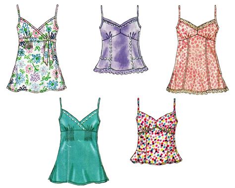 Camisole Top Pattern, Misses & Plus Sizes 6 8 10 12 14 16 Sewing
