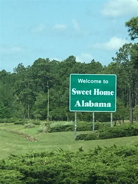 Alabama Sign Mustang Road Trip Usa
