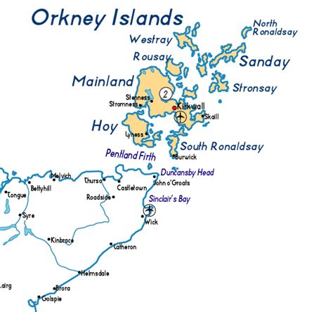 Map Of Orkney Islands Province