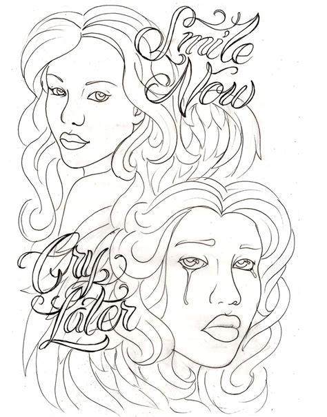 Laugh Now Cry Later Coloring Pages Sketch Coloring Page