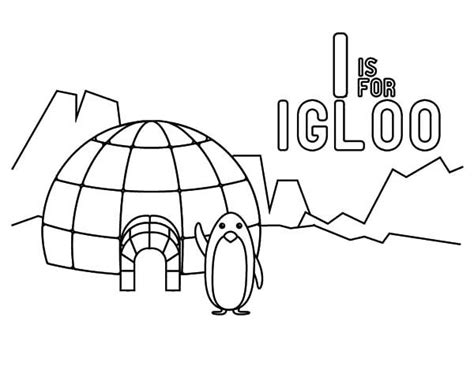 Igloo Coloring Page : Bulk Color | Coloring pages, Igloo, Color