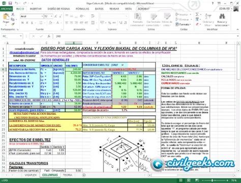Plantilla Excel Para El Diseno Y Analisis De Vigas De Concreto Armado