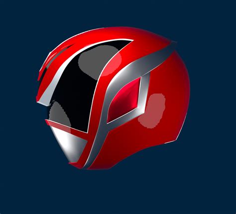Power Rangers Spd Red Ranger Helmet With Swat Attachments Stl 3d File