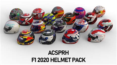 Assetto Corsa F1 2020 Helmet Pack For ACSPRH RaceDepartment