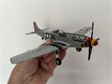 P51d Mustang Usairfore Old Crow Fighter Plane Signed Bud Anderson Ace