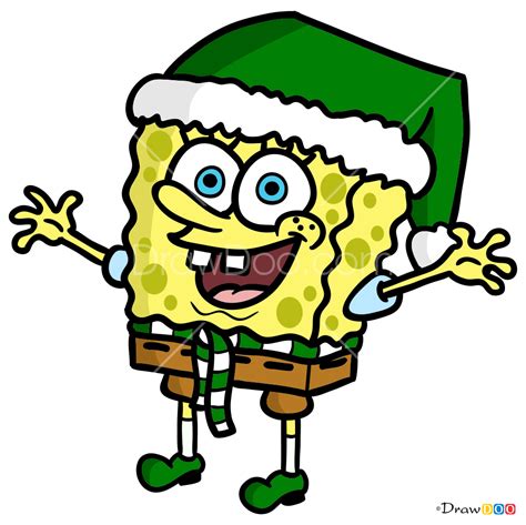 How To Draw Spongebob Christmas Cartoons