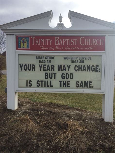 Trinity Baptist Church Christiansburg Va New Years Sign Funny Church