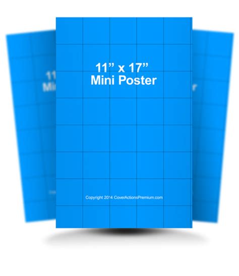 Download 11" x 17" Poster Mockup Action Set | Cover Actions Premium | Mockup PSD Template