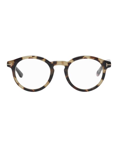 Tom Ford Tortoiseshell Round Glasses In Brown For Men Lyst