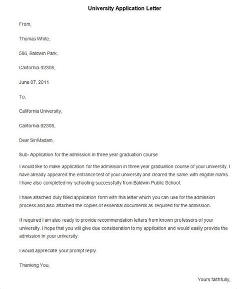 Most european universities require a motivation letter as a prerequisite for admission. Application Letter To University Format - How to write a ...
