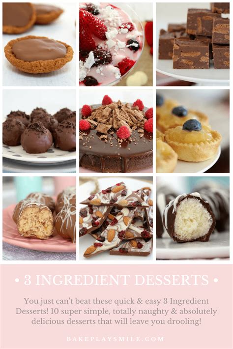 3 Ingredient Desserts 3 Ingredient Desserts Dessert Ingredients