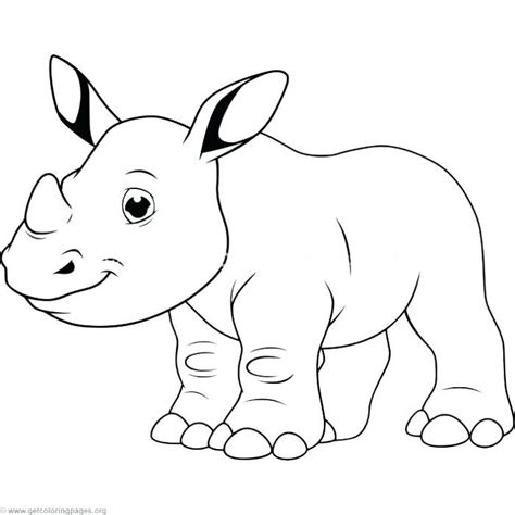 ️baby Rhino Coloring Page Free Download