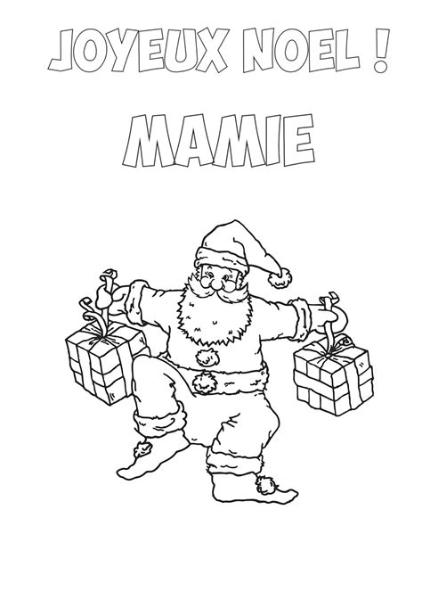 carte de voeux enfant  Joyeux Noël Mamie