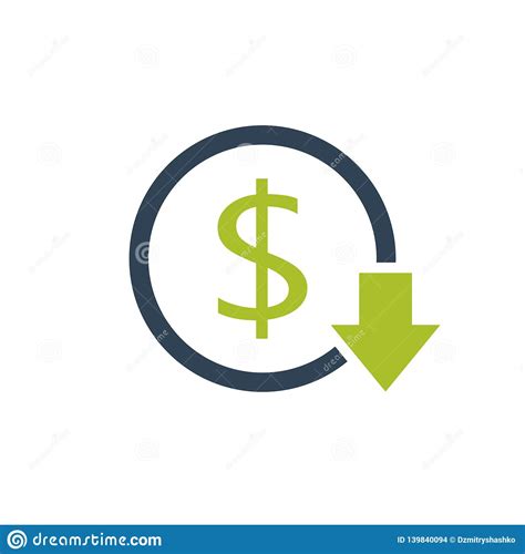 Reduce Costs Icon Stock Vector Illustration Of Money 139840094