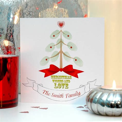Fingerprint Christmas Tree Cards By Lillypea Designs