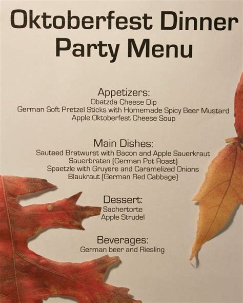Try using the search form at the top of this column. Oktoberfest Menu. All recipes and more can be found at ...