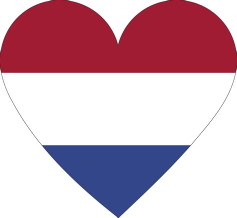 netherlands flag in the shape of a heart 11571295 png