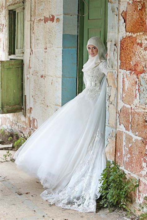 Robe De Mariée Hijab Robe Wedding Dress Tulle Lace