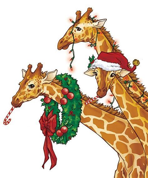 Victorian Christmas Clip Art Animals Postcard Ecard Xmas