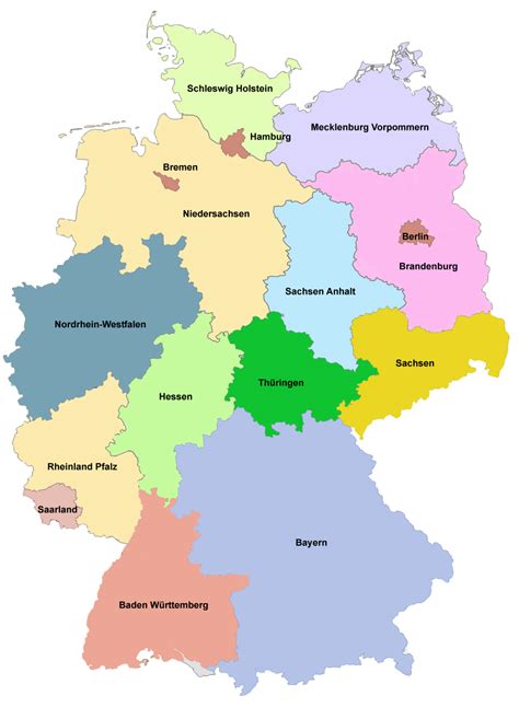 En colaboración con booking, te proponemos una extensa oferta de alojamientos (, casas rurales, b&b, campings, apartamentos. States of Germany - Full size | Gifex