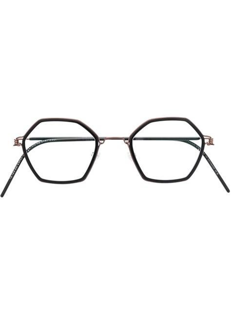 lindberg rue hexagonal frame glasses farfetch