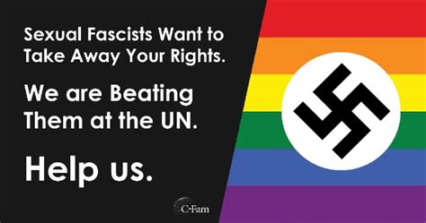Anti LGBTQ Hate Group Fundraises For Its UN Work With Swastika Over A Rainbow Flag