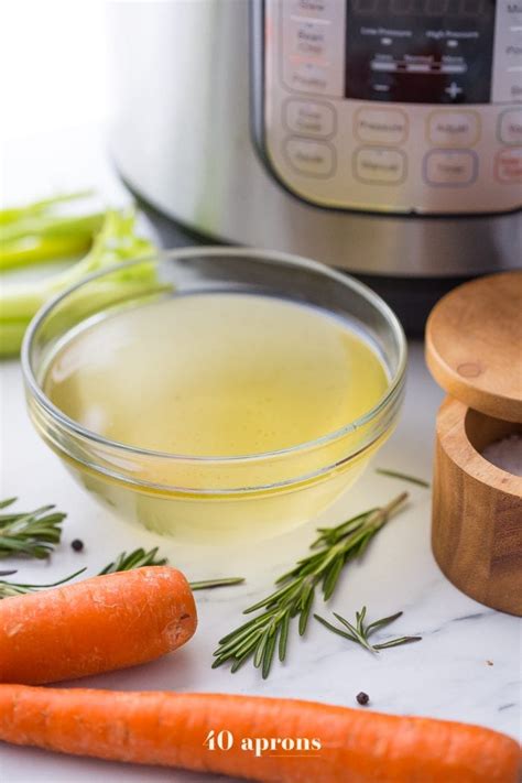 Add bits of brown scraps from baking sheet, if there are any but leave the fat/grease. Instant Pot Bone Broth That Gels (Whole30 Bone Broth) - 40 ...
