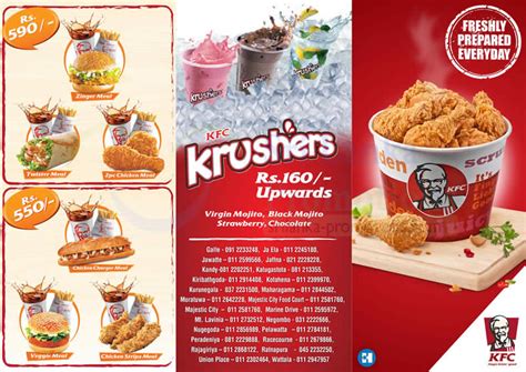 Asking take over fees : KFC Sri Lanka Outlets, Combo Meals » KFC Menu Prices From ...