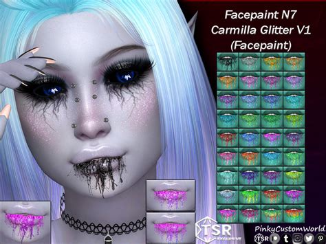 The Sims Resource Facepaint N Carmilla Glitter V Facepaint