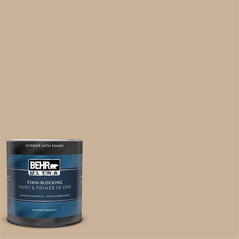 Behr Ultra 1 Qt Mq2 46 Basswood Satin Enamel Exterior Paint And