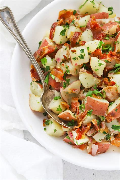 Any leftover fat in the pan can be used in your salad dressing. German Potato Salad With Bacon (Whole30-Friendly) • One ...