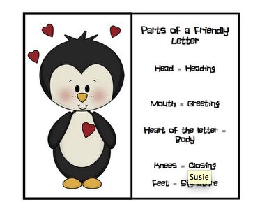 Parts of a friendly letter template and checklist. Friendly Letter Freebie - Classroom Freebies