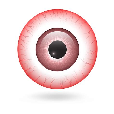Premium Vector Red Eyeball Icon Realistic Illustration Of Red Eyeball