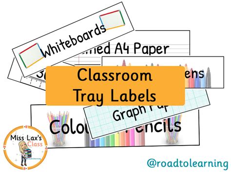 Colourful Classroom Tray Labels Teaching Resources