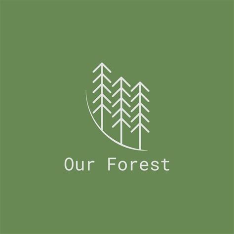 The Logo For Our Forest Is Shown On A Green Background