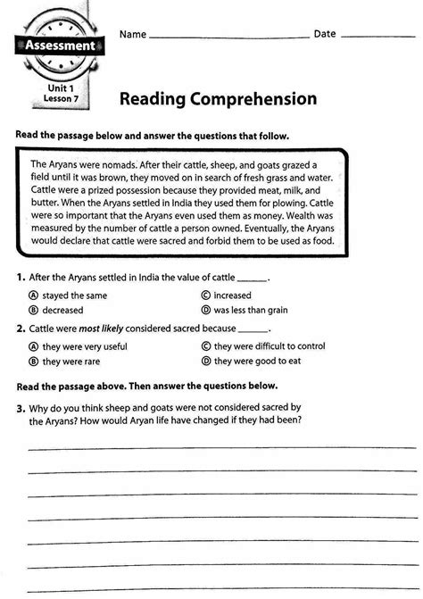Get kids to solve problems on them as tests or as extra homework material to supplement their course. Zany 6th Grade Reading Worksheets Printable | Roy Blog
